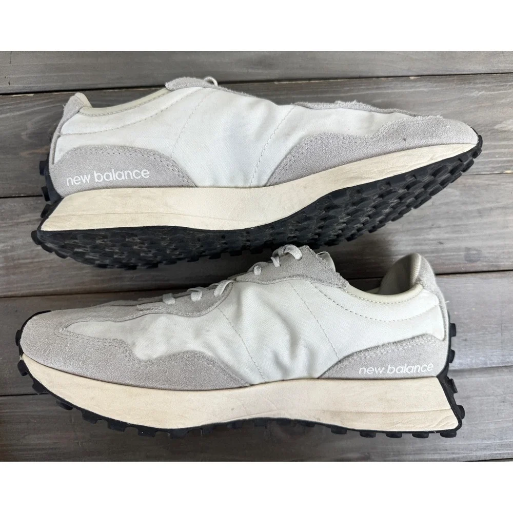 New Balance 327 Sea Salt Black Suede Lifestyle Sneakers Womens Low Top Shoes